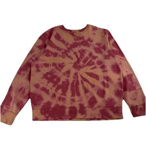 URBAN HERITAGE Size X-Large Sweatshirt Pink Peach Scoop Neck Pullover Hippiecore